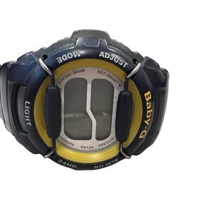 90s Vintage Baby G Casio Blue and Yellow Digital Watch